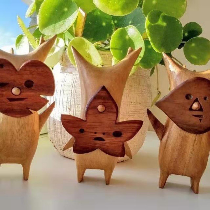 Gaming Console Zelda - 1/2/3pcs Wooden Korok Statue Home Decoration