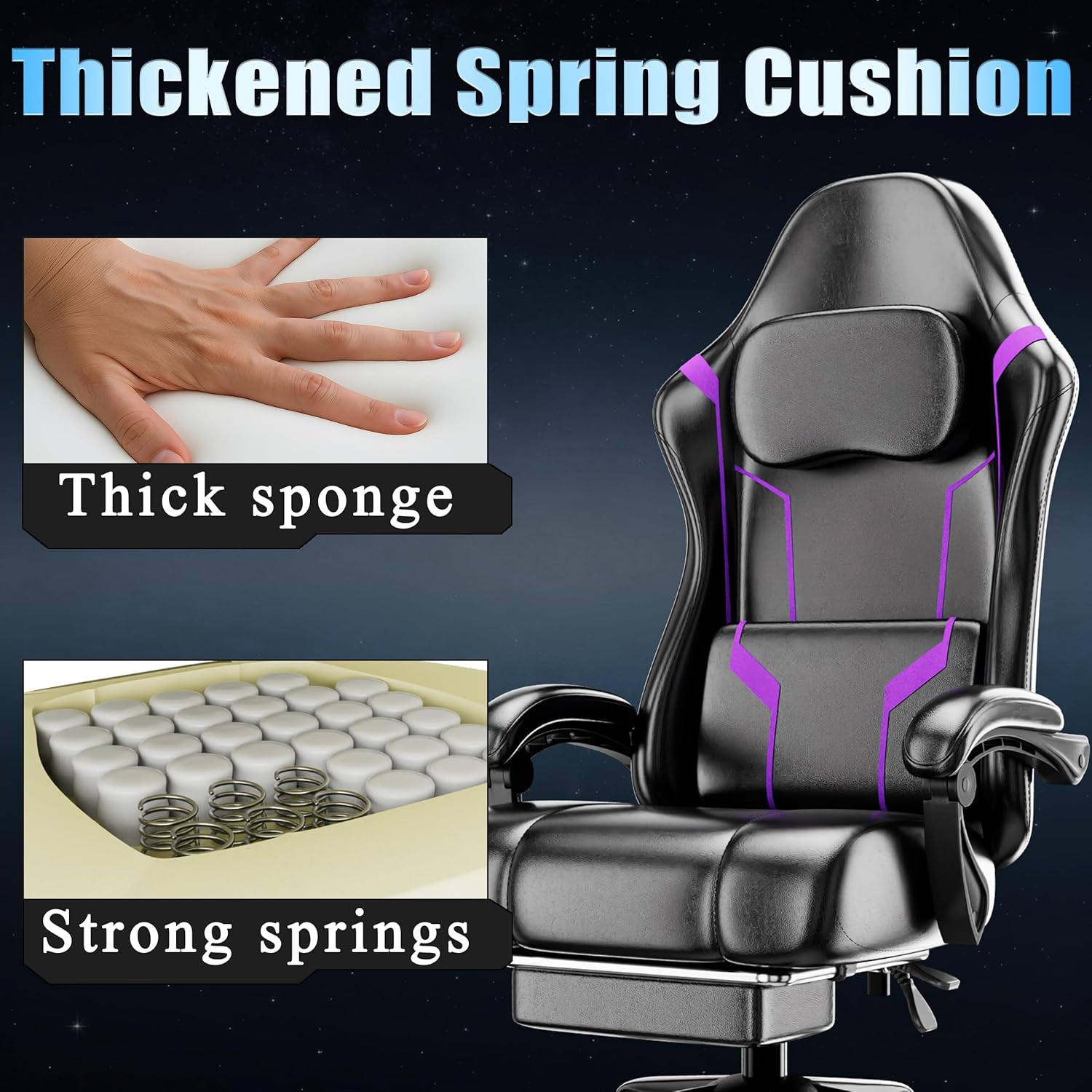 Ergonomic Gaming Chair with Po - đánh giá và giá Gaming Chair Cushion