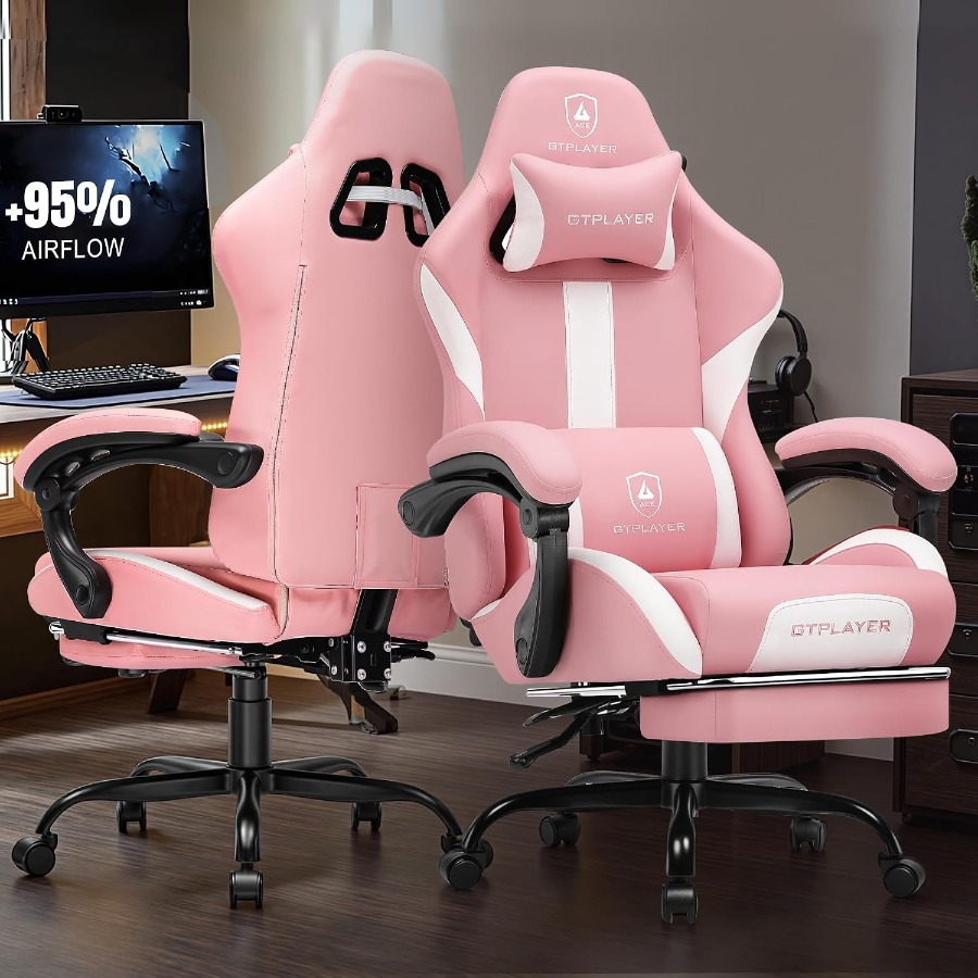Gaming Chair with Foot Rest Po - đánh giá và giá Gaming Chair Cushion