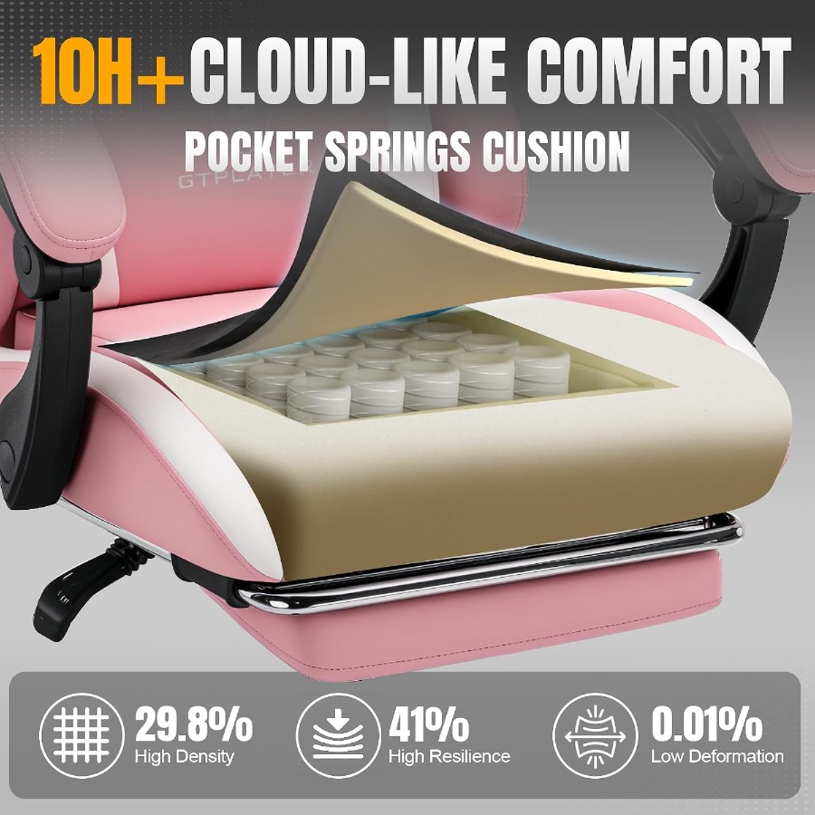 Gaming Chair with Foot Rest Po - đánh giá và giá Gaming Chair Cushion