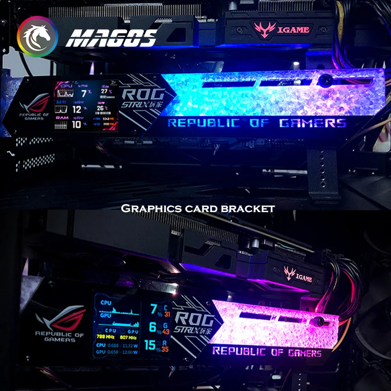 Tùy Chỉnh ARGB GPU Giá Đỡ Với  - đánh giá và giá Gaming Card Holder