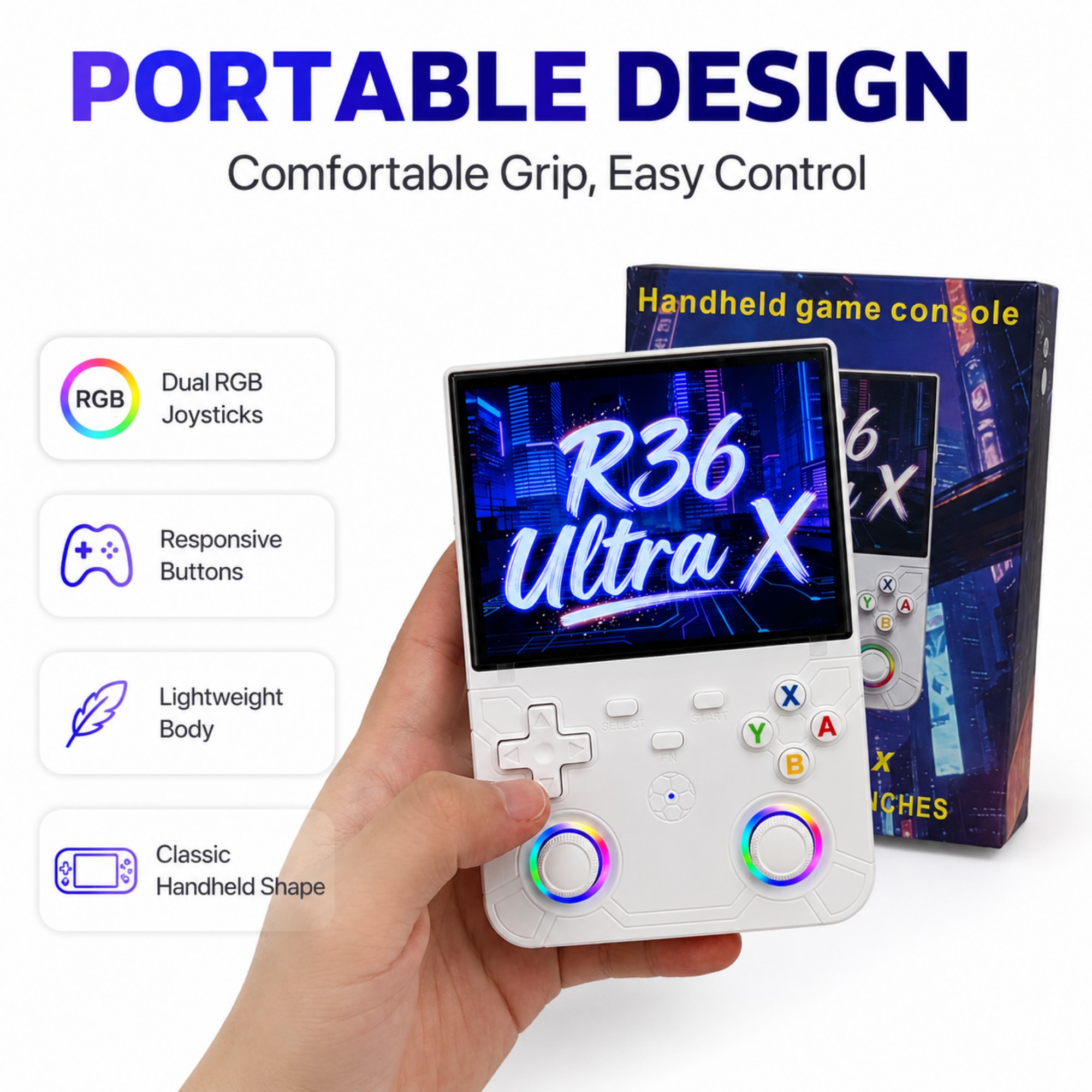 Retro Handheld Game Console R3 - đánh giá và giá Gaming Console R36